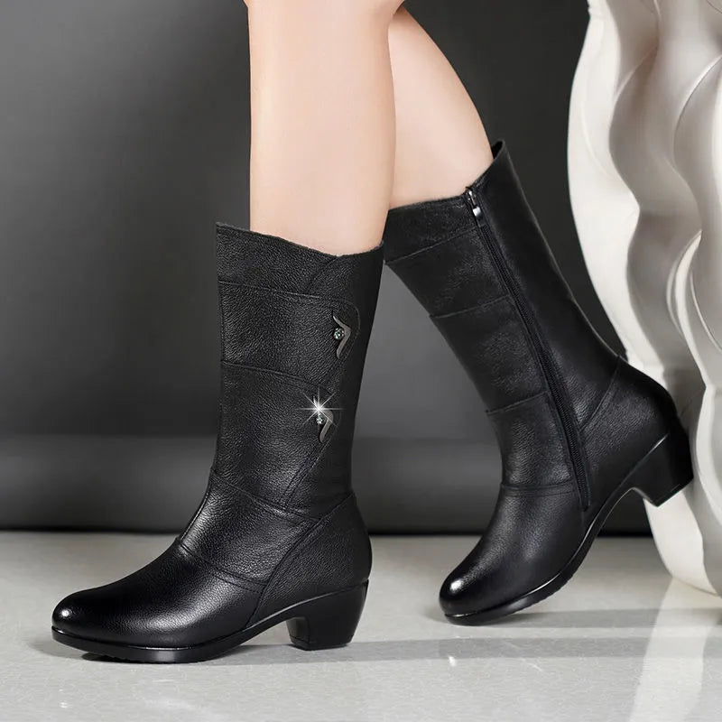 Women's Knee High Side Zip Boots