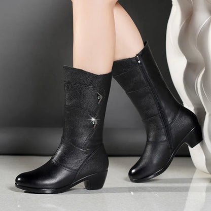 Women's Knee High Side Zip Boots