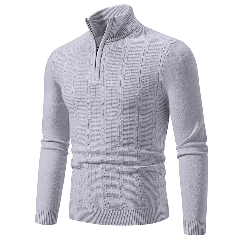 Cable Knit Half-Zip Sweater
