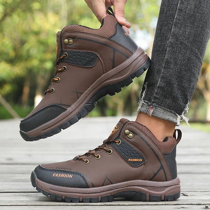 Men's Waterproof Orthopedic Hiking Boots Anti-Slip Outdoor Trekking Shoes
