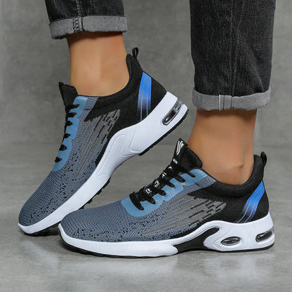 Men's Orthopedic Running Shoes Air Cushion Breathable Mesh Lace-Up Sports Sneakers