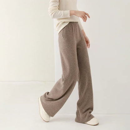 Relaxed Wide-Leg Pull-On Pants