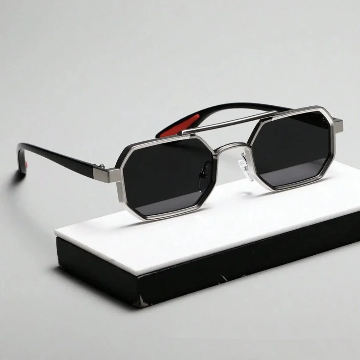 Nexus Mens Octagonal Polarized Sunglasses - 
Fashinoza