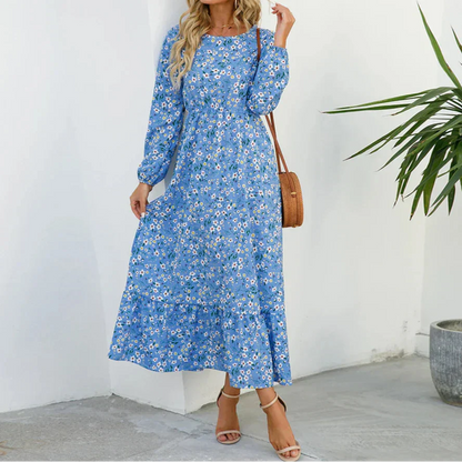 Women's Maxi Long Sleeve Floral Summer Dress