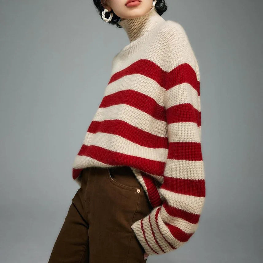 Women's Turtleneck Sweater Knit - 
Fashinoza