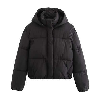 Women's Quilted Puffer Jacket Hooded Thick Warm Winter Coat