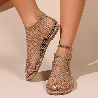 Women's Rhinestone Midnight Flat Shoes