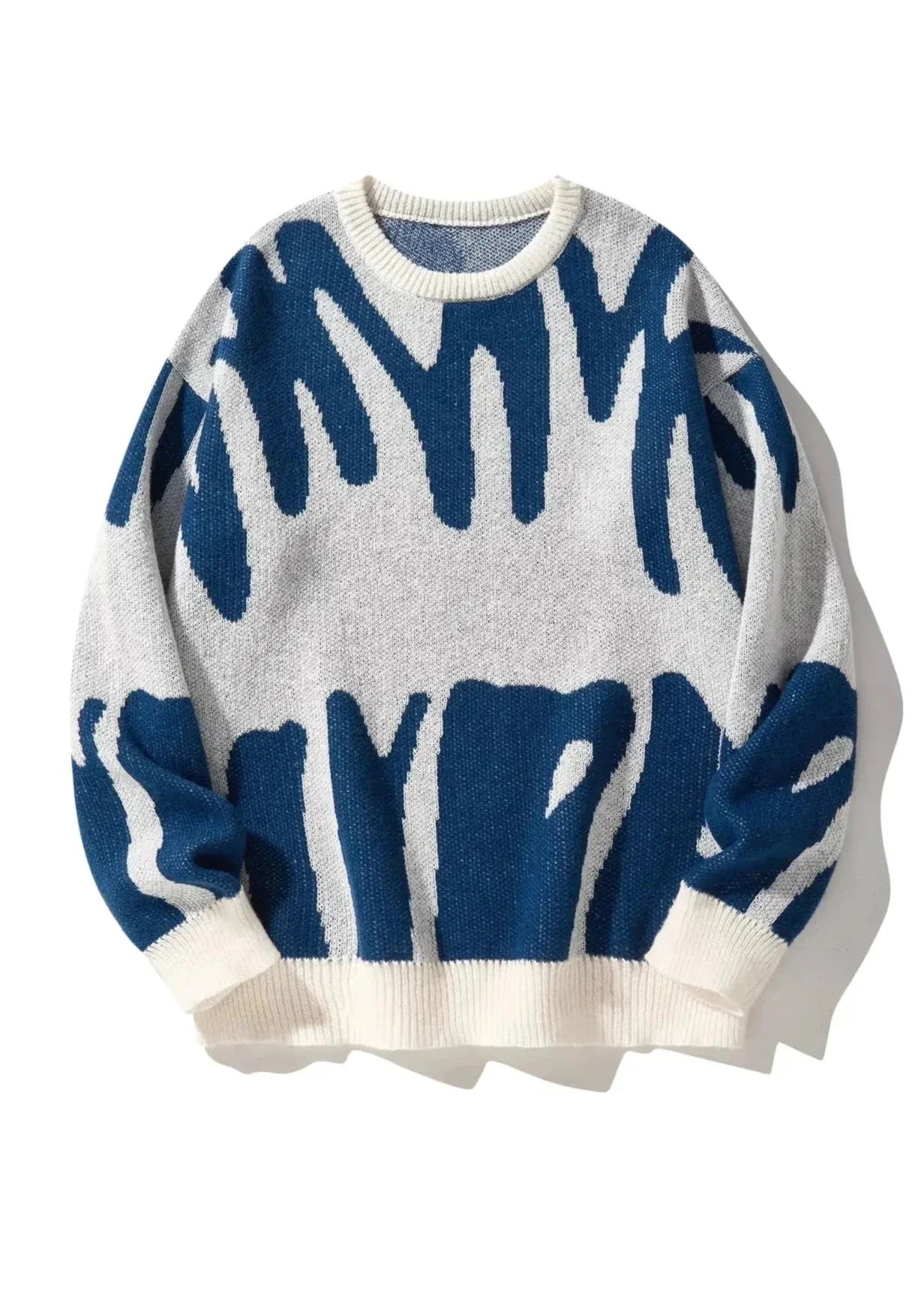 Abstract Pattern Knit Sweater