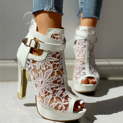 Mira Lace Heels