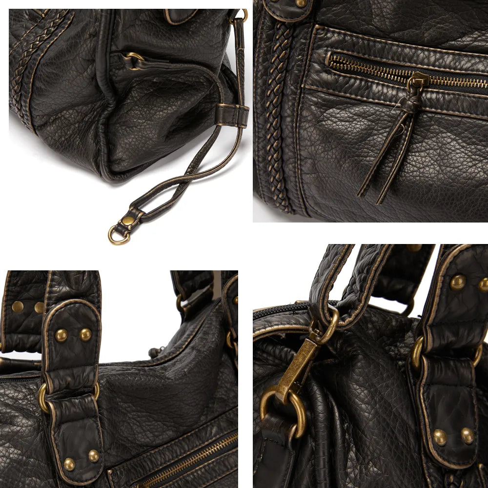 Rachel Women's Black Leather Handbag
