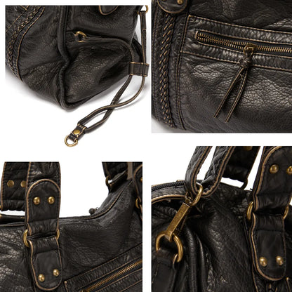 Rachel Women's Black Leather Handbag