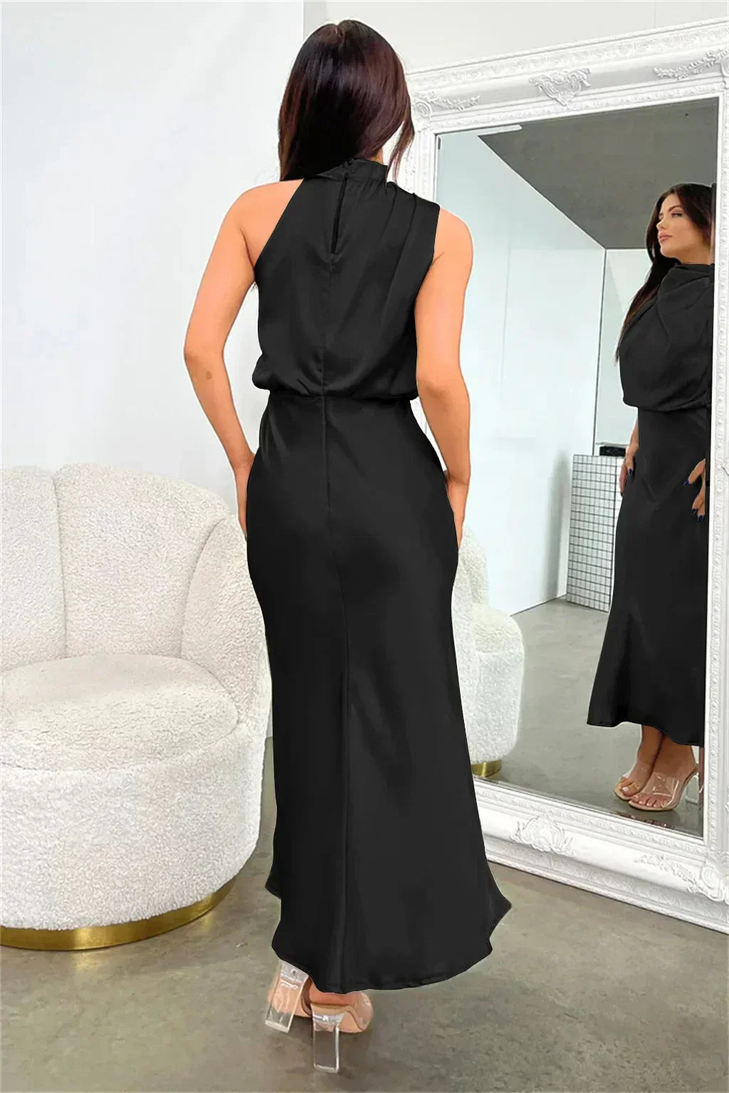 Women's Halter Neck Maxi Evening Dress