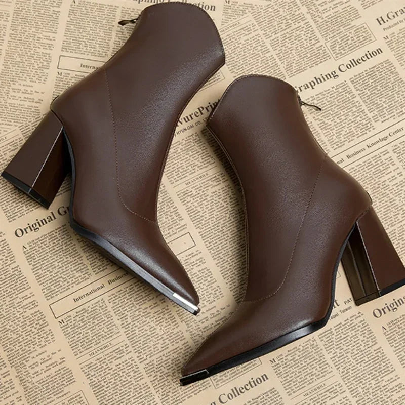 Beatrice | Women’s Spring Pointed Toe Block Boots