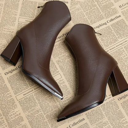 Beatrice | Women’s Spring Pointed Toe Block Boots