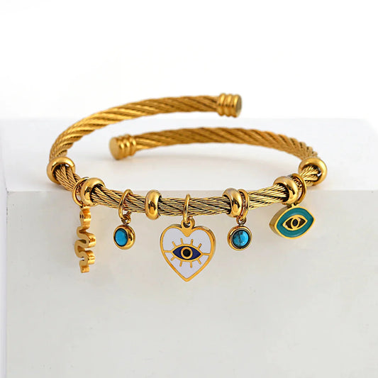 Women's Open Cuff Bracelet Twisted Band Everyday Wear - 
Fashinoza