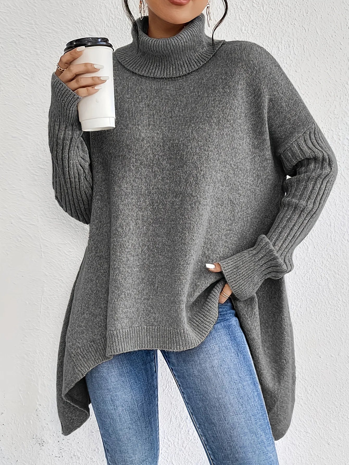 Gabriella | Women’s Relaxed Turtleneck Knit Sweater