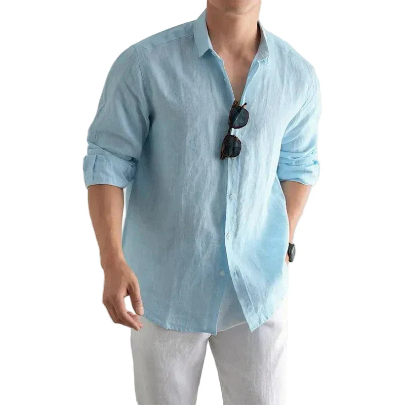 Marco Men's Linen Shirt - 
Fashinoza
