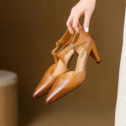 Triana Genuine Leather Heels