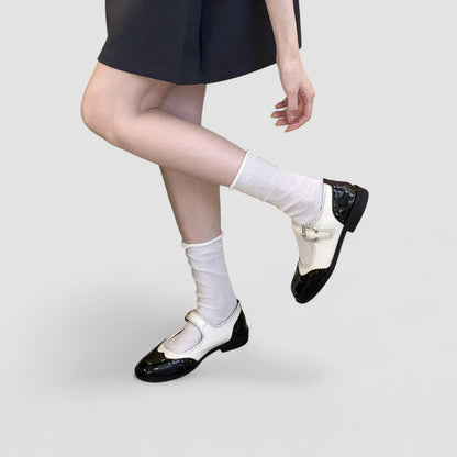 Women's Mary Jane Shoes Two-Tone Upper