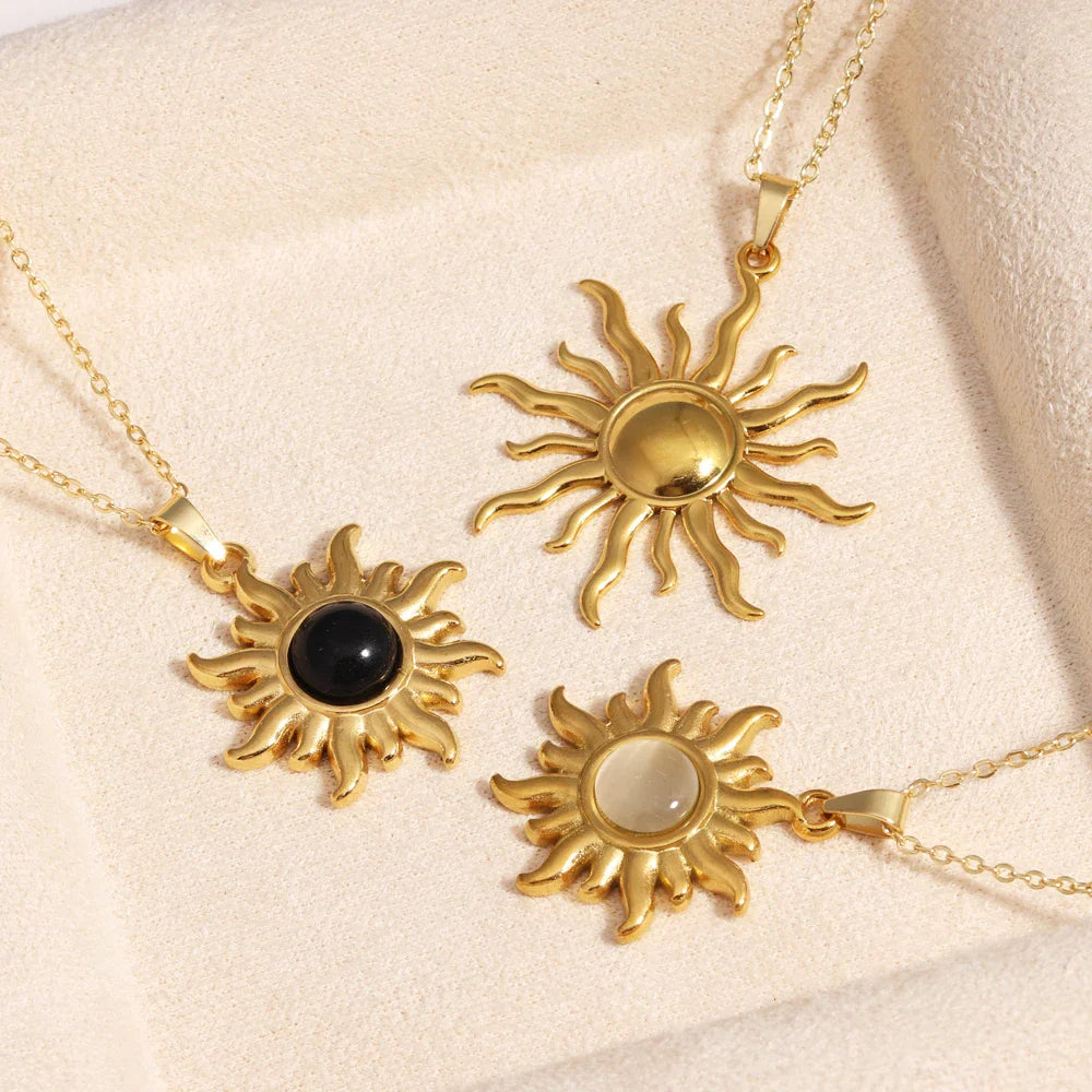 Aurora Spiral Sun Pendant - 
Fashinoza