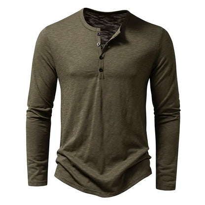 Vivana Women's Long Sleeve Henley Cotton Shirt