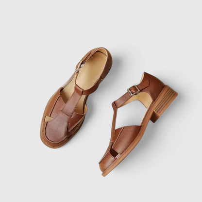 Women's Mary Jane Closed Toe Sandals Low Heel