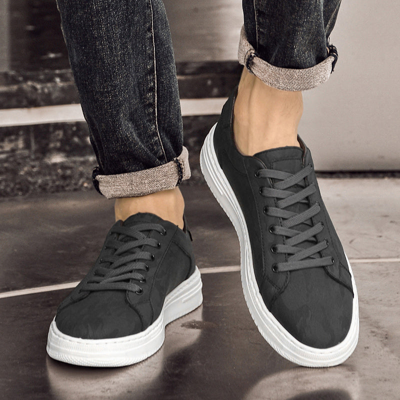 Men's Textured Low- Sneakers Comfortable Supportive - 
Fashinoza
