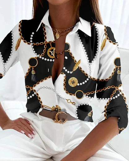 Women's Printed Blouse Contemporary Design