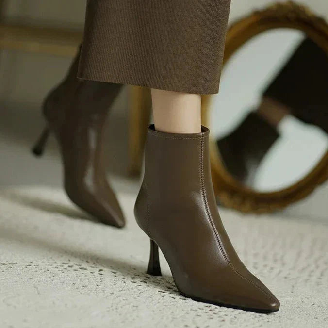 Women's Pointed Toe Ankle Boots Heel Style
