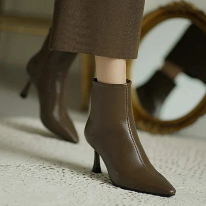Women's Pointed Toe Ankle Boots Heel Style
