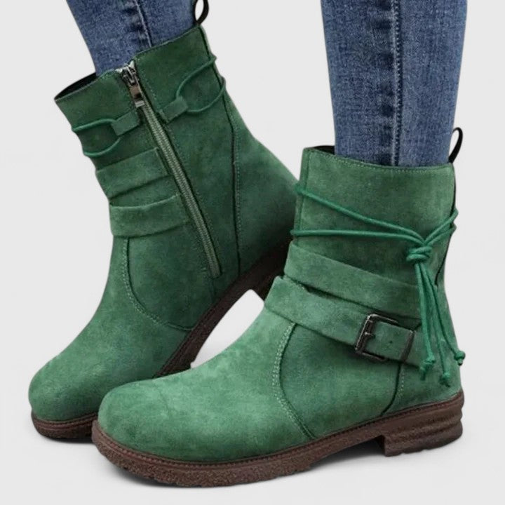 Women's Buckle Detail Ankle Boots