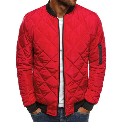 Isaac | Men's Quilted Zip Up Casual Bomber Jacket