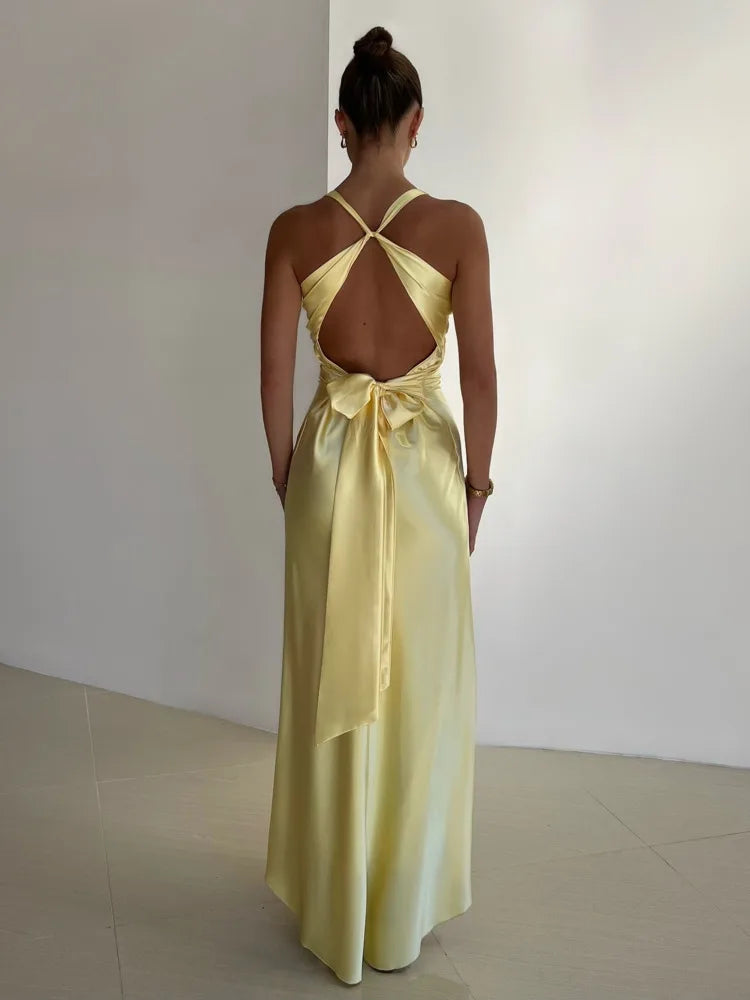 Elegant Women's Sleeveless V-Neck Maxi Dress