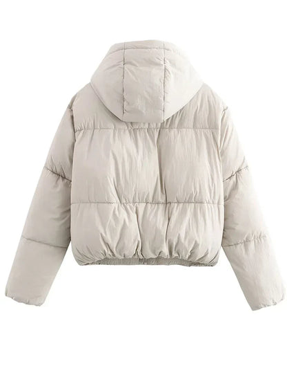 Women's Quilted Puffer Jacket Hooded Thick Warm Winter Coat