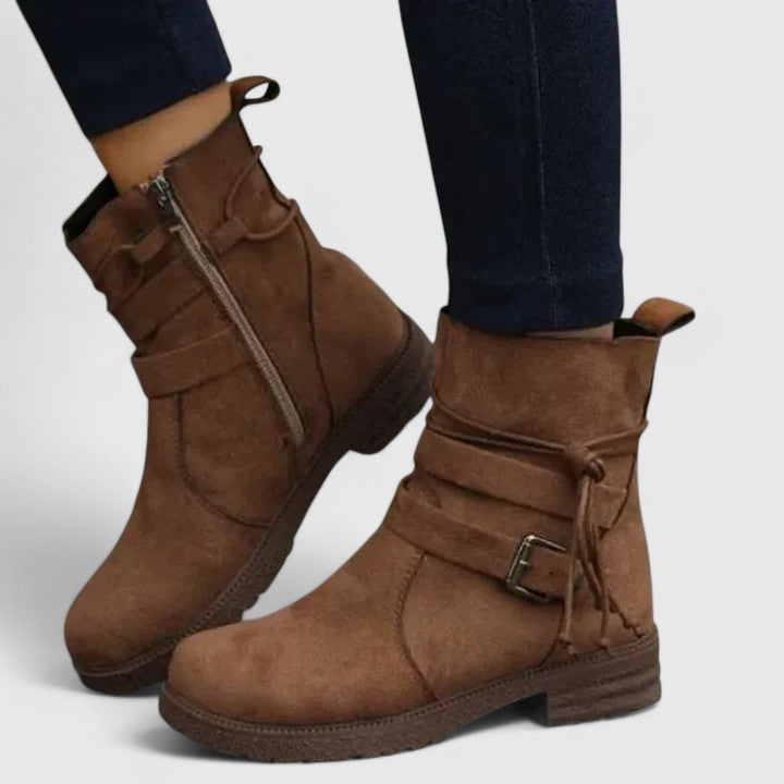 Women's Buckle Detail Ankle Boots