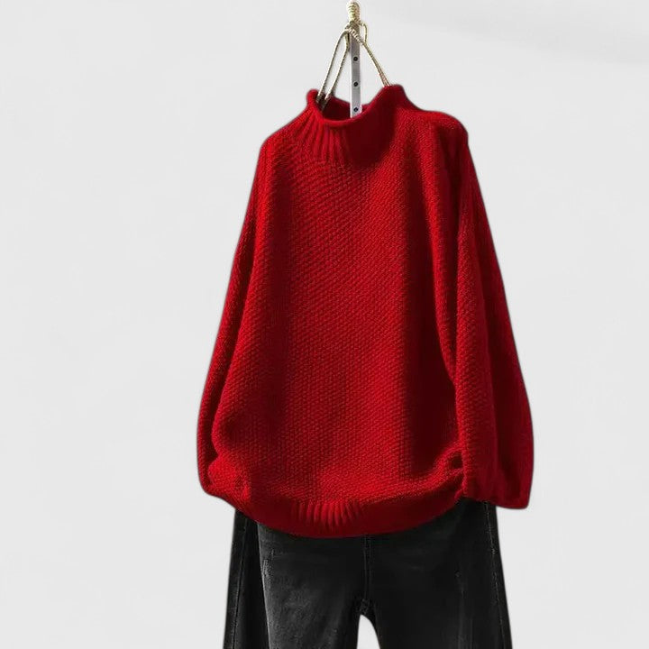 Women's High Neck Ribbed Turtleneck Sweater