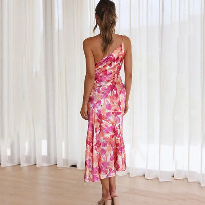 Madison Women's Asymmetrical Floral Midi Dress