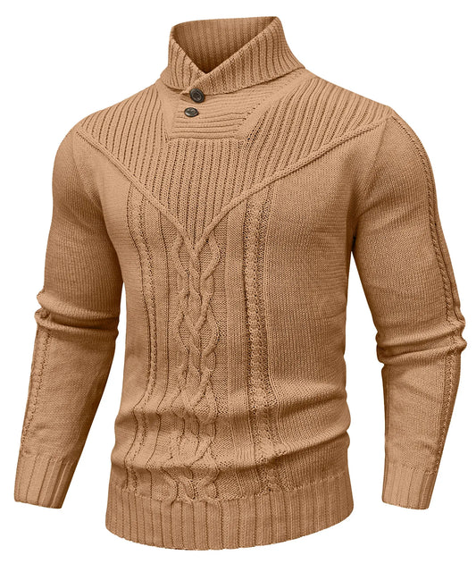 Classic Cable Knit Button Sweater
