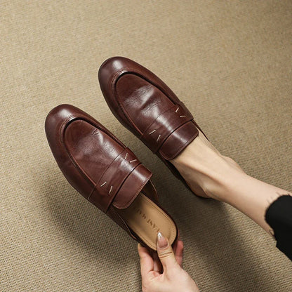 Serin Genuine Leather Mules