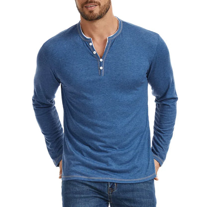 Men's Marcello Henley Long Sleeve Shirt