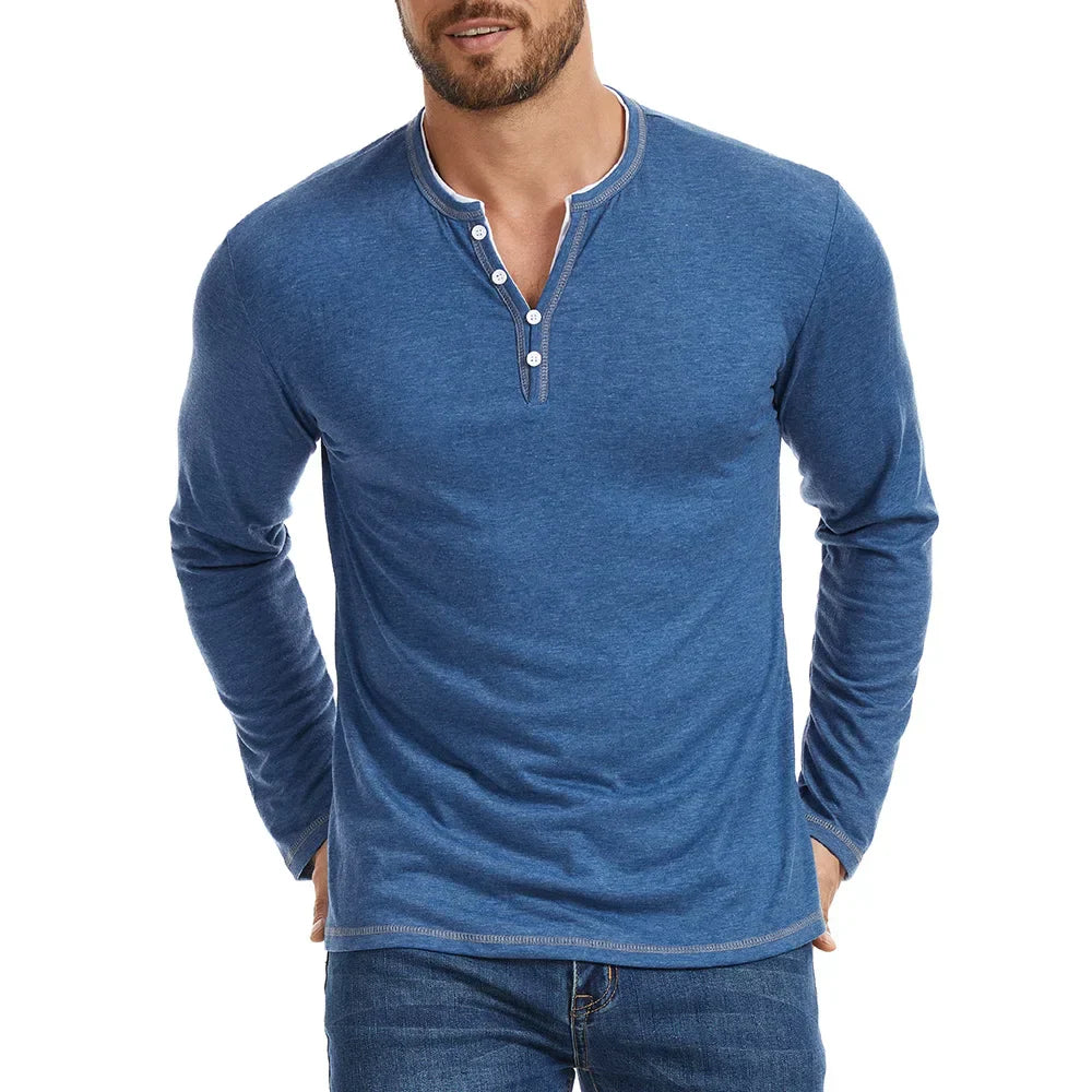 Men's Marcello Long Sleeve Henley Shirt