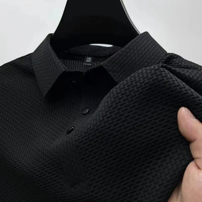 Stanley Men's Polo Shirt Waffle Pattern