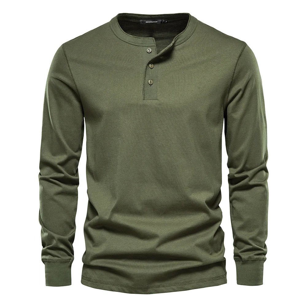Nathan | Men Spring Long Sleeve Henley Top