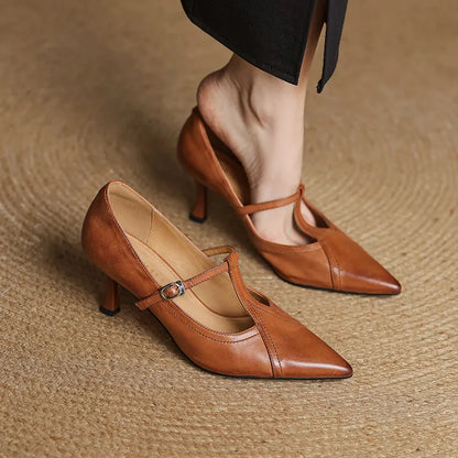 Lorena Genuine Leather Heels