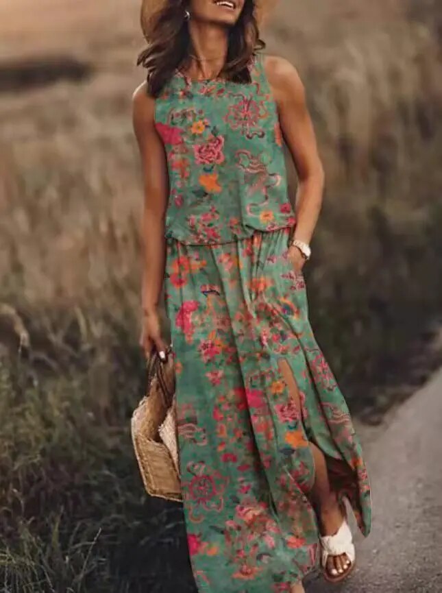 Women's Graphic Print Maxi Dress Summer