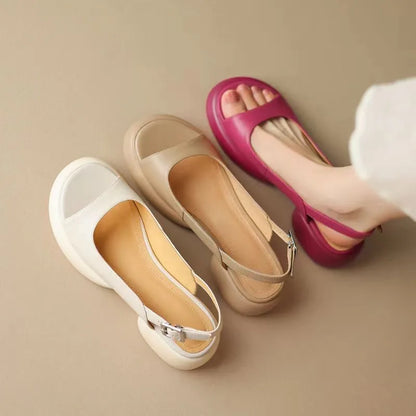 Women's Platform Flat Sandals Low Heel - Fashinoza