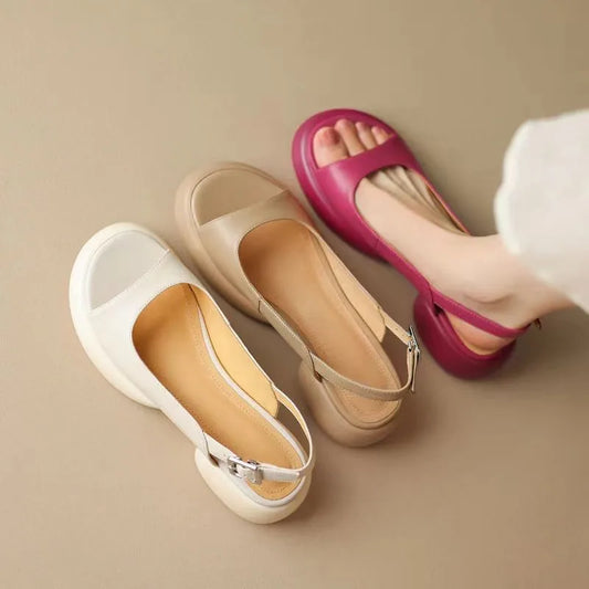 Women's Platform Flat Sandals Low Heel - Fashinoza