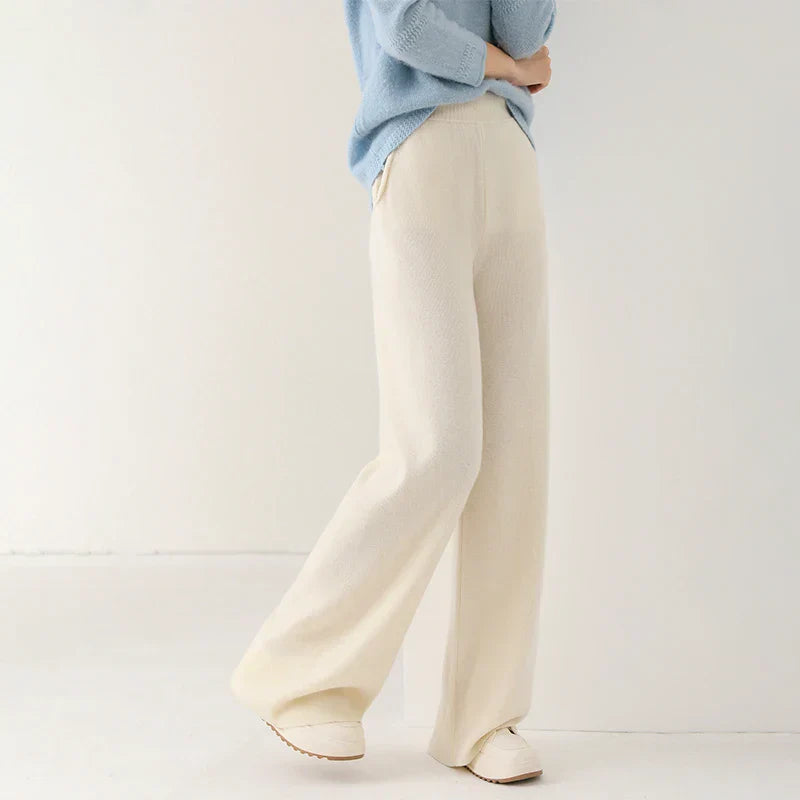 Relaxed Wide-Leg Pull-On Pants