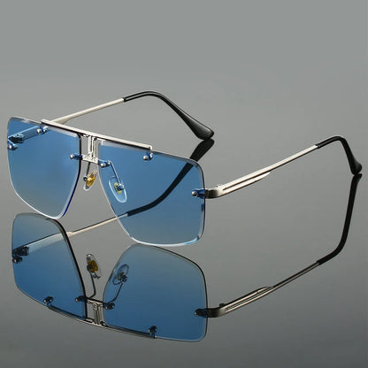 Zari Aviator Sunglasses Metal Frame Brown - 
Fashinoza