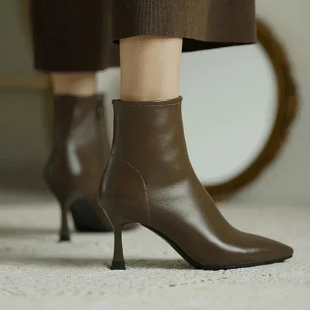 Women's Pointed Toe Ankle Boots Heel Style